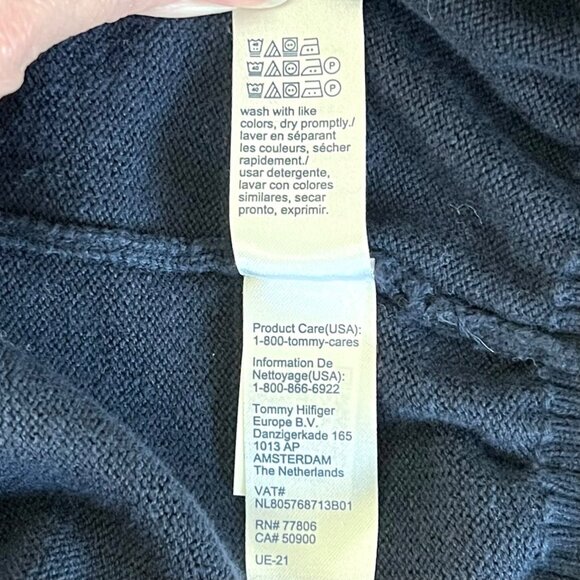 Mens Tommy Hilfiger Sweater Size XXL Big Flag Logo Crewneck Pullover 100% Cotton - Picture 7 of 12